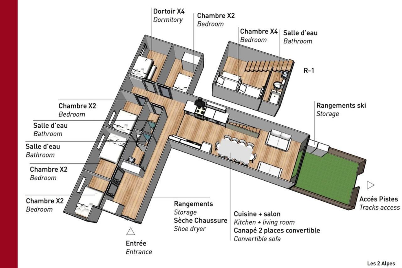 Appartement Edelweiss Skiopieds - Centre Station Les Deux Alpes Kültér fotó